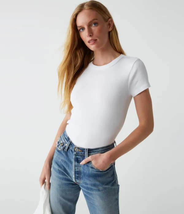 Michael Stars Lexy Tee- T-Shirts | 1x1 Cotton T-Shirts