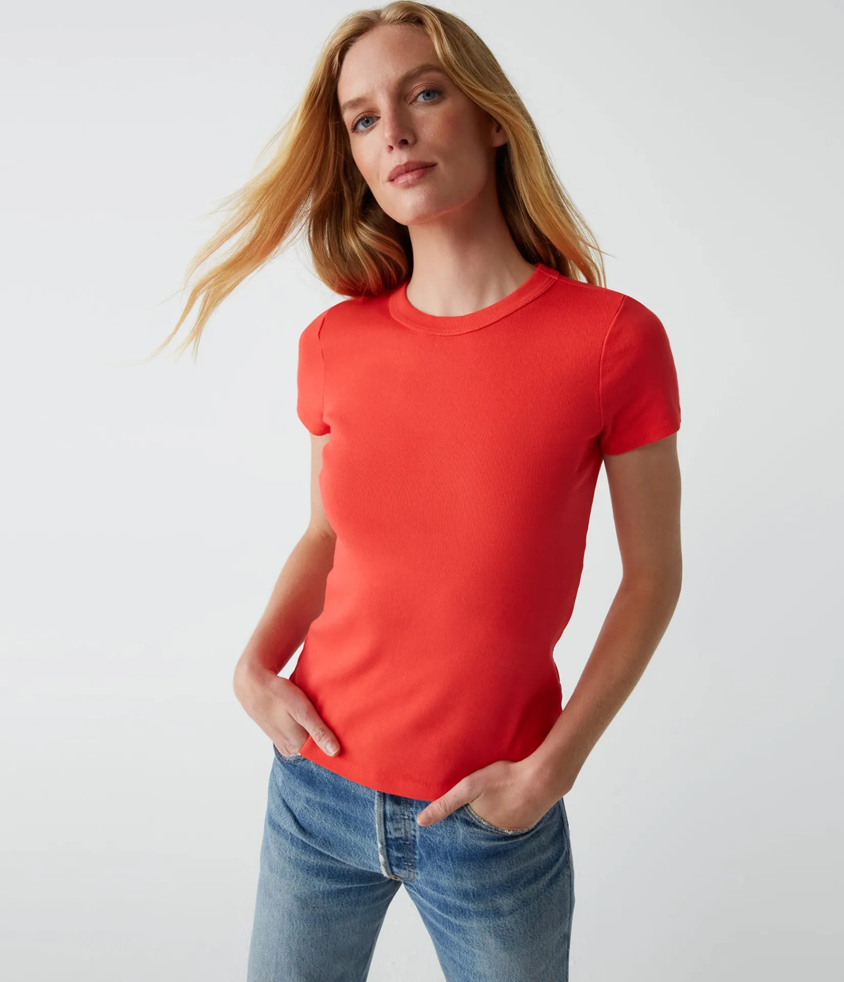lexy_tee_80.webp Michael Stars Lexy Tee- T-Shirts | 1x1 Cotton T-Shirts