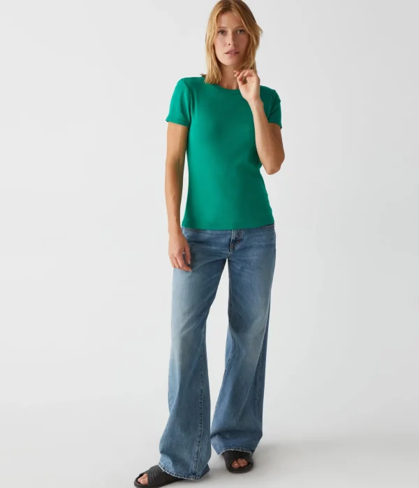 Michael Stars Lexy Tee- T-Shirts | 1x1 Cotton T-Shirts