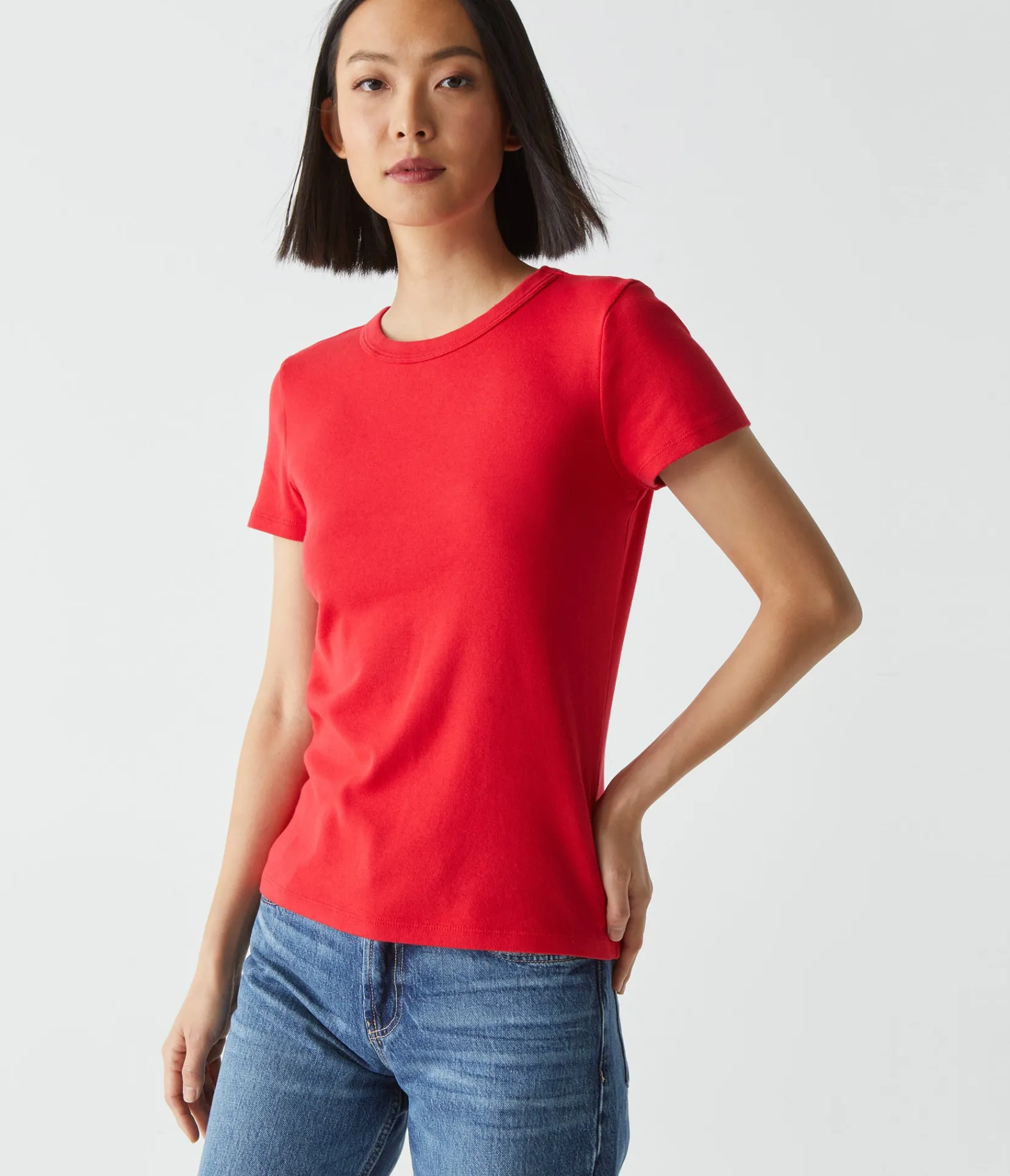 lexy_tee_88.webp Michael Stars Lexy Tee- T-Shirts | 1x1 Cotton T-Shirts