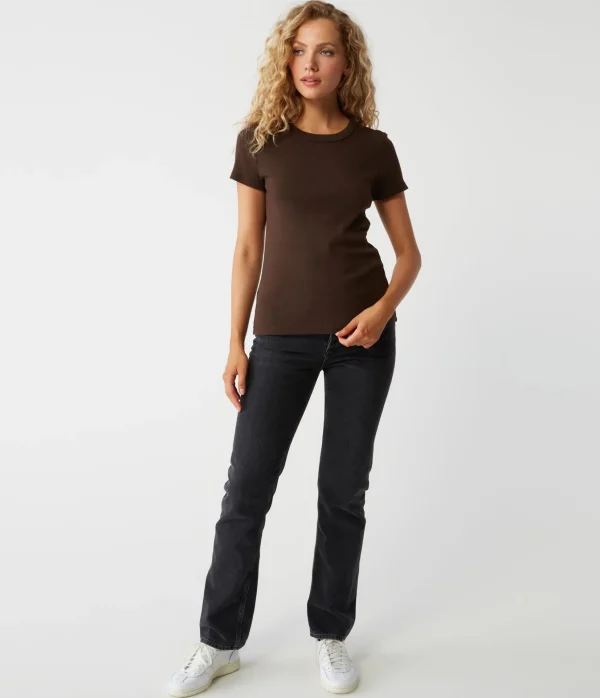 Michael Stars Lexy Tee- T-Shirts | 1x1 Cotton T-Shirts