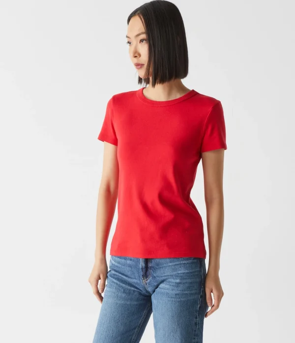 Michael Stars Lexy Tee- T-Shirts | 1x1 Cotton T-Shirts