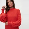 Michael Stars Lila Mock Neck Top- T-Shirts