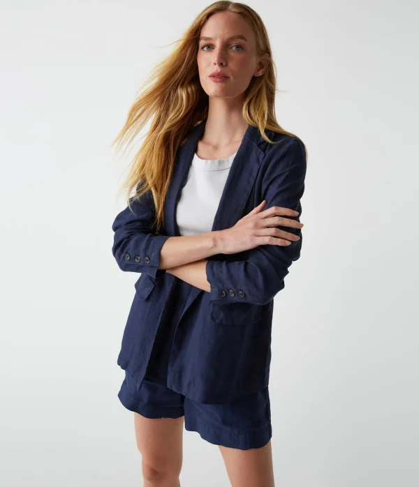 Michael Stars Lottie Linen Blazer- Blazers, Jackets & Outerwear