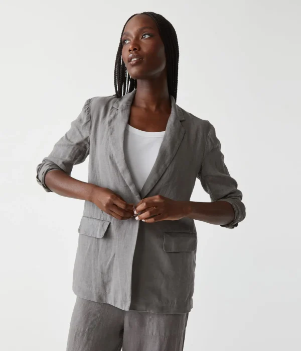 Michael Stars Lottie Linen Blazer- Blazers, Jackets & Outerwear