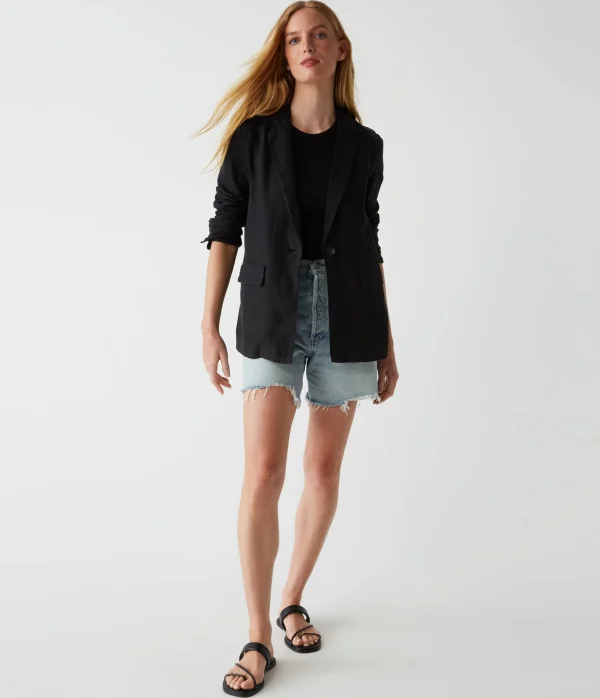 Michael Stars Lottie Linen Blazer- Blazers, Jackets & Outerwear