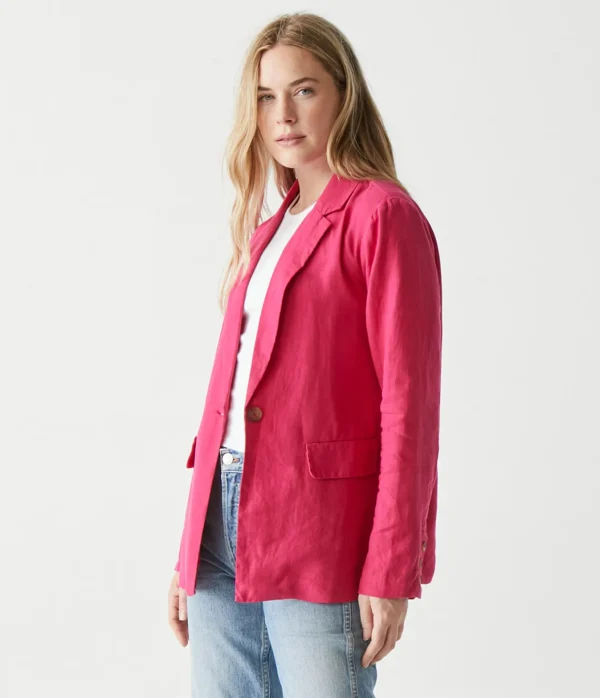 Michael Stars Lottie Linen Blazer- Blazers, Jackets & Outerwear