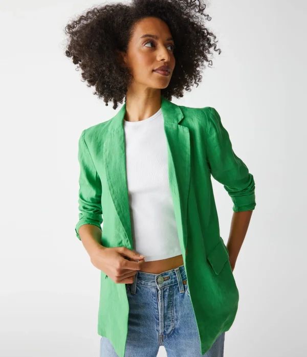 Michael Stars Lottie Linen Blazer- Blazers, Jackets & Outerwear