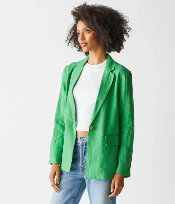 Michael Stars Lottie Linen Blazer- Blazers, Jackets & Outerwear