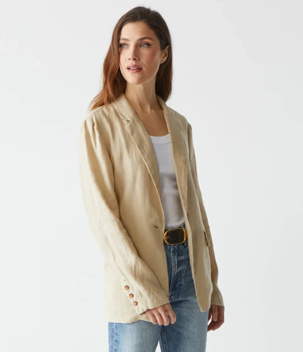 Michael Stars Lottie Linen Blazer- Blazers, Jackets & Outerwear