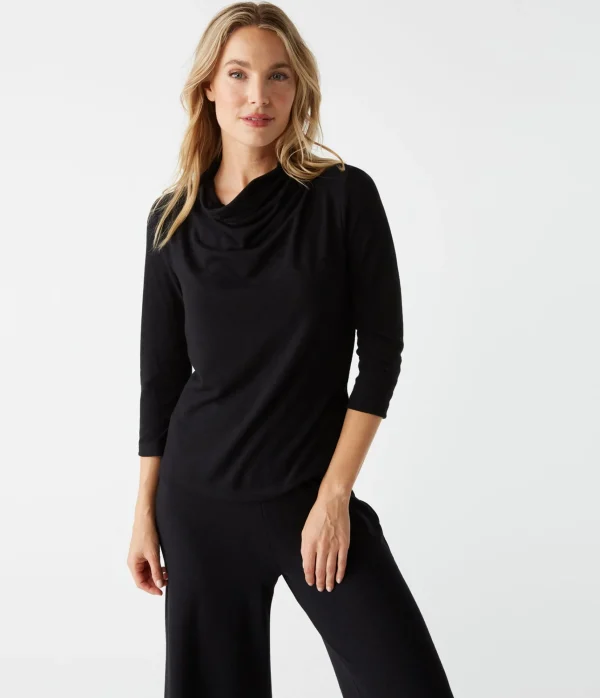 Michael Stars Lynn Cowl Neck Top- Tops, Blouses & Shirts | T-Shirts