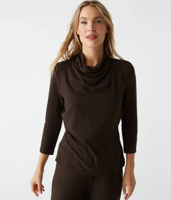 Michael Stars Lynn Cowl Neck Top- Tops, Blouses & Shirts | T-Shirts
