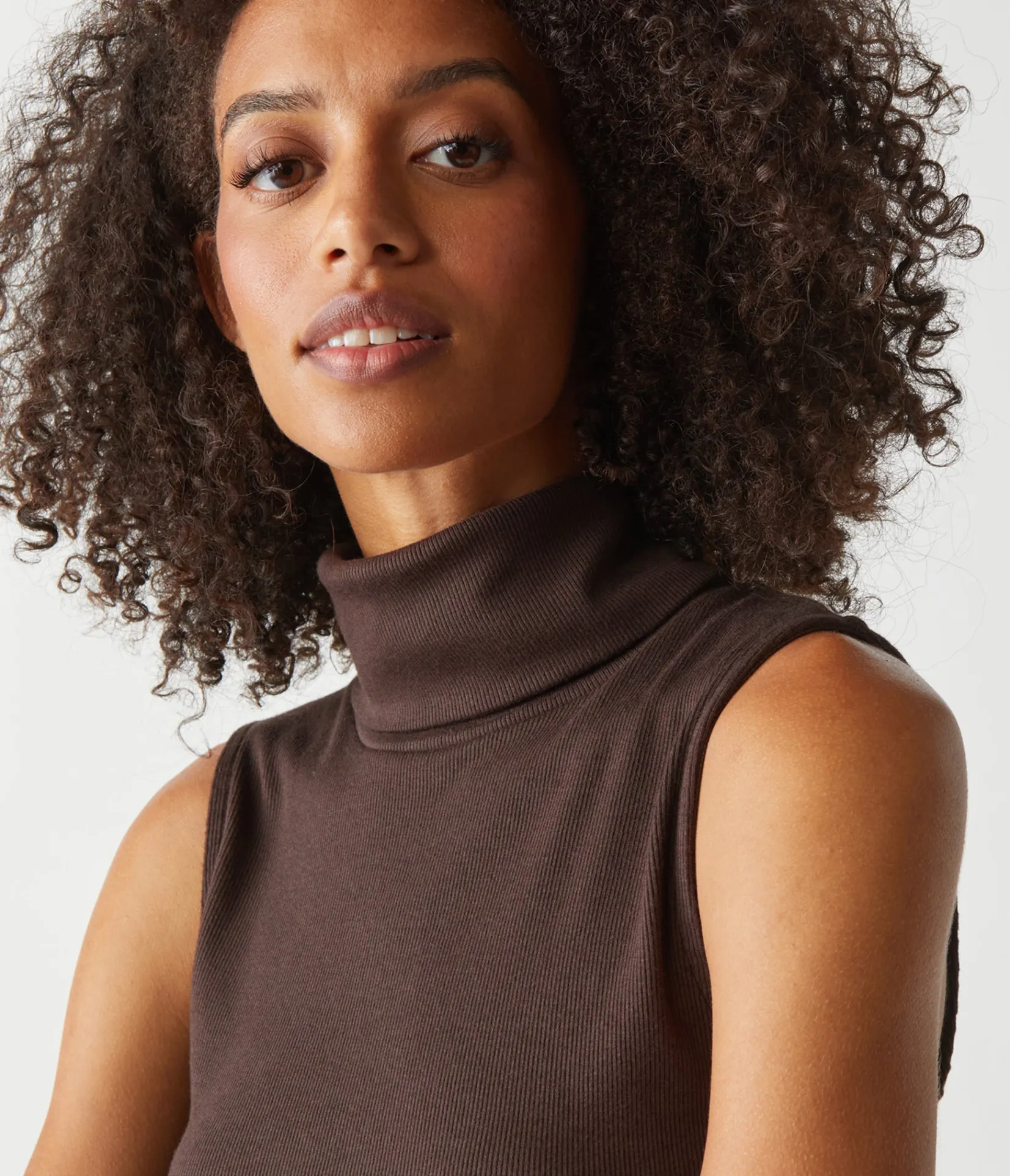 macy_mock_neck_ribbed_dress_11.webp Michael Stars Macy Mock Neck Ribbed Dress- Dresses | Knee Length Dresses