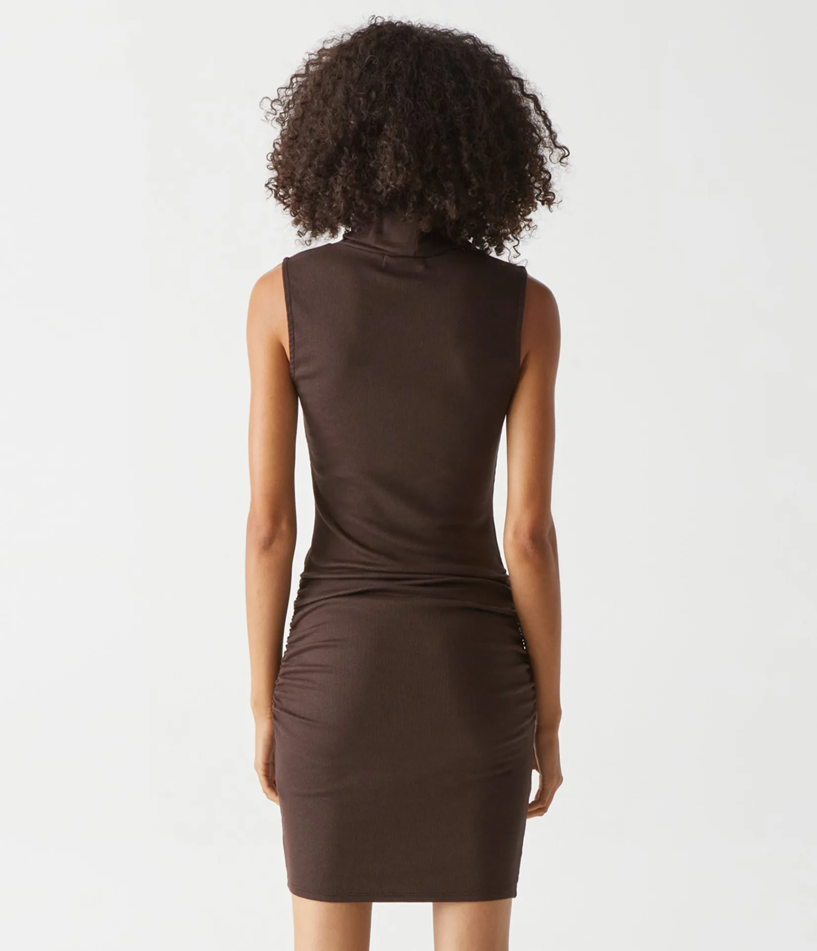 macy_mock_neck_ribbed_dress_12.webp Michael Stars Macy Mock Neck Ribbed Dress- Dresses | Knee Length Dresses