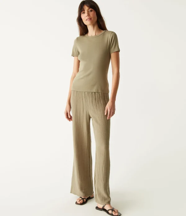 Michael Stars Mady Supima Tee- T-Shirts | Supima Cotton T-Shirts