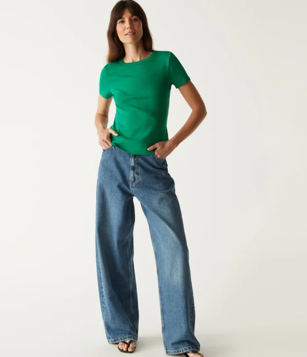 Michael Stars Mady Supima Tee- T-Shirts | Supima Cotton T-Shirts
