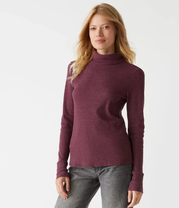 Michael Stars Mara Thermal Turtleneck- T-Shirts | Loungewear