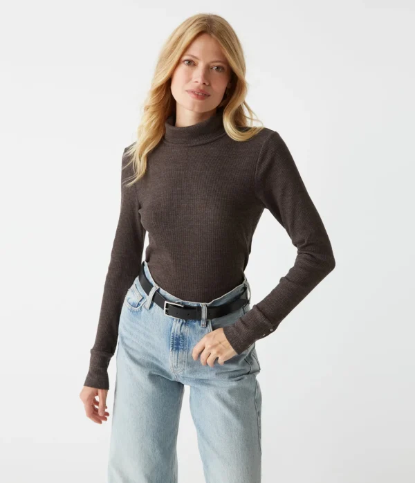 Michael Stars Mara Thermal Turtleneck- T-Shirts | Loungewear
