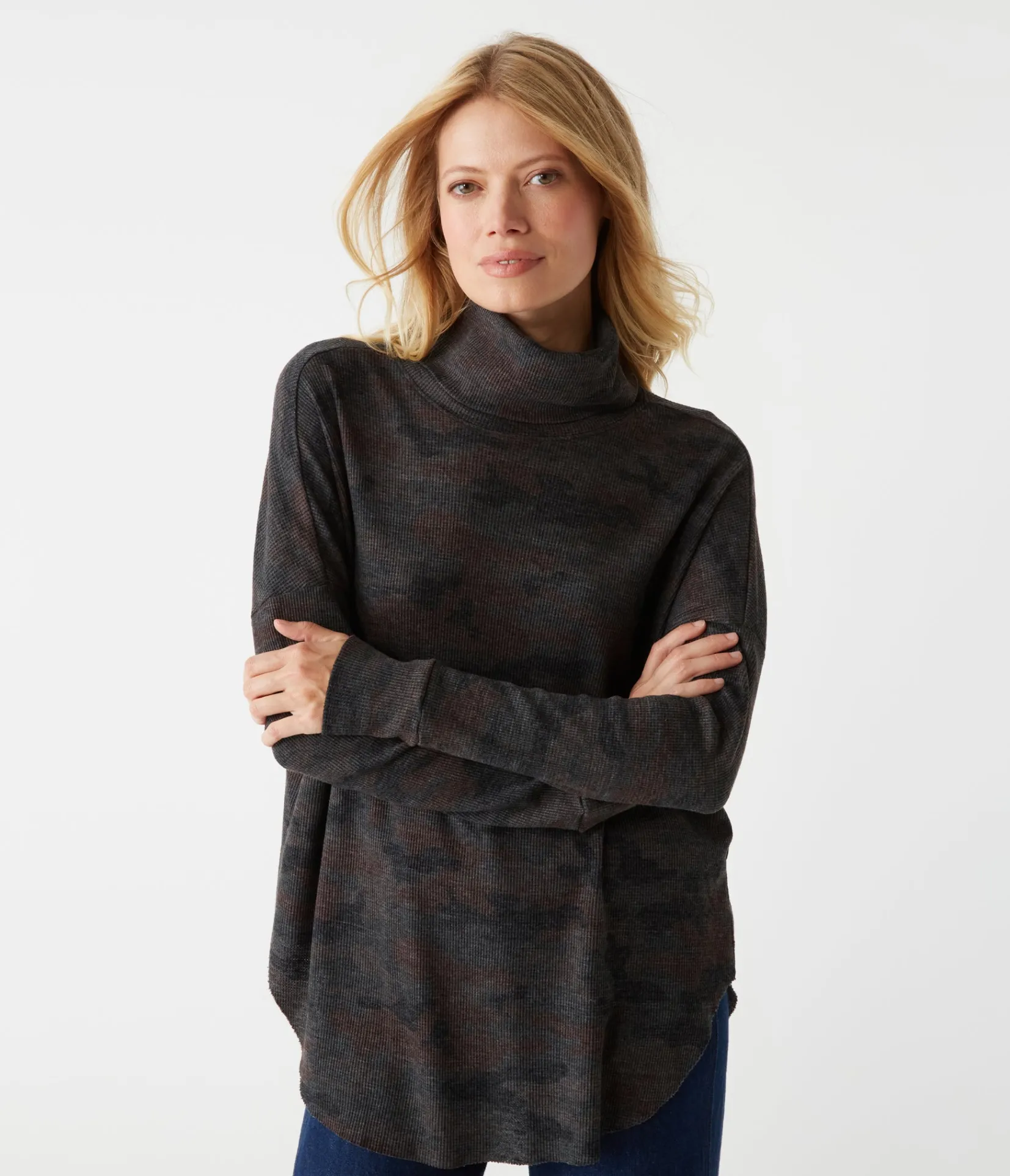 marcy_camo_tunic_0.webp Michael Stars Marcy Camo Tunic- T-Shirts | Loungewear
