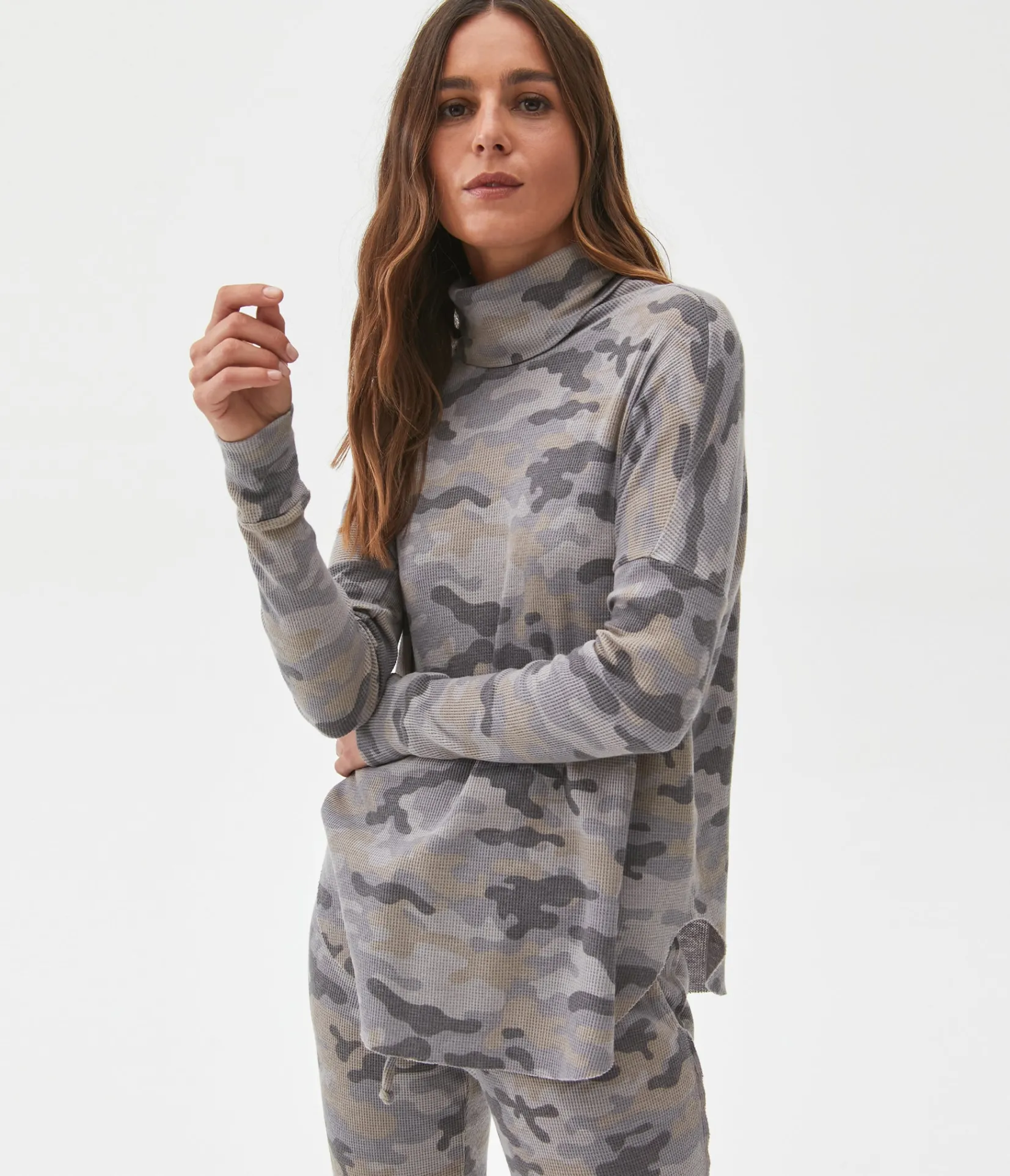 marcy_camo_tunic_12.webp Michael Stars Marcy Camo Tunic- T-Shirts | Loungewear