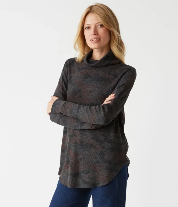 Michael Stars Marcy Camo Tunic- T-Shirts | Loungewear