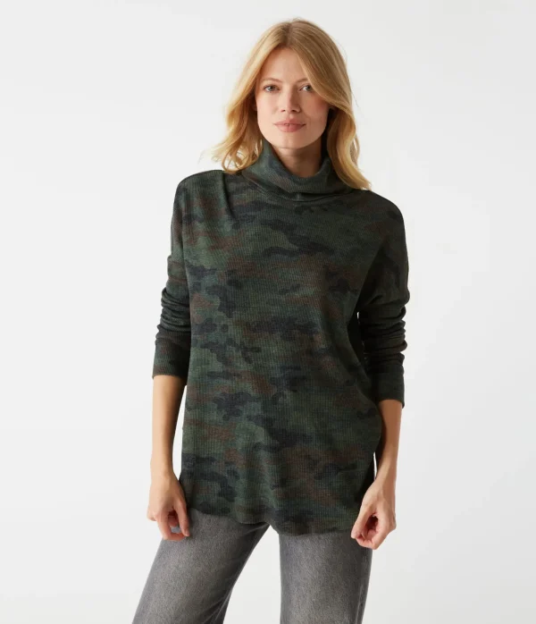 Michael Stars Marcy Camo Tunic- T-Shirts | Loungewear