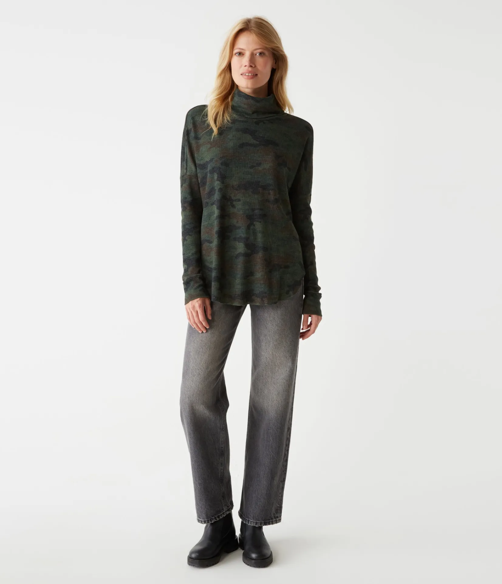 marcy_camo_tunic_5.webp Michael Stars Marcy Camo Tunic- T-Shirts | Loungewear