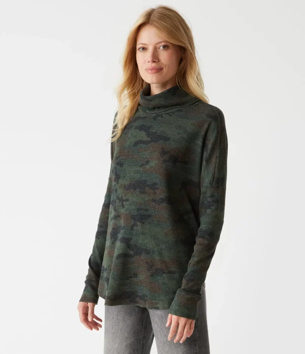 Michael Stars Marcy Camo Tunic- T-Shirts | Loungewear