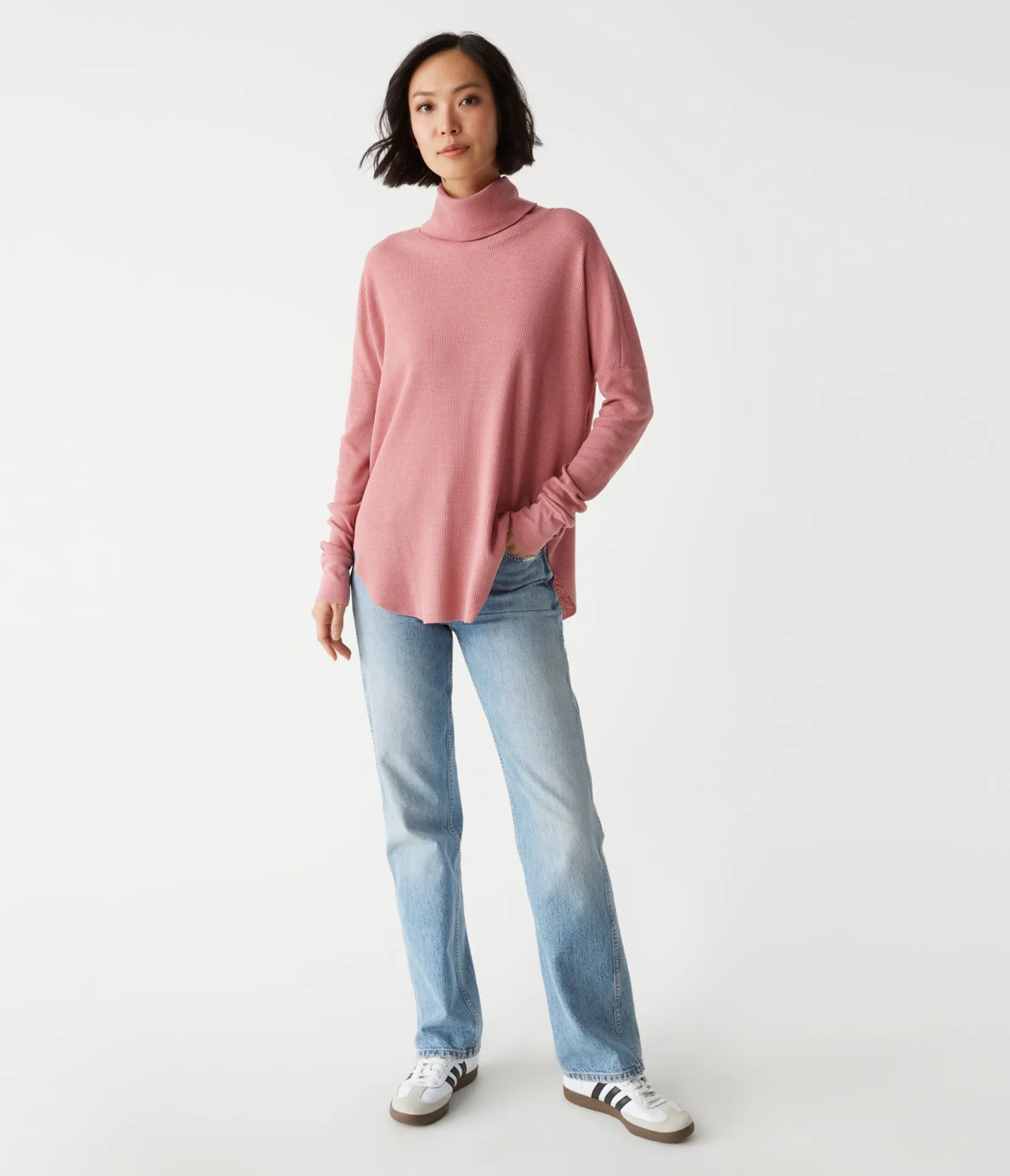 marcy_thermal_tunic_1.webp Michael Stars Marcy Thermal Tunic- T-Shirts | Loungewear