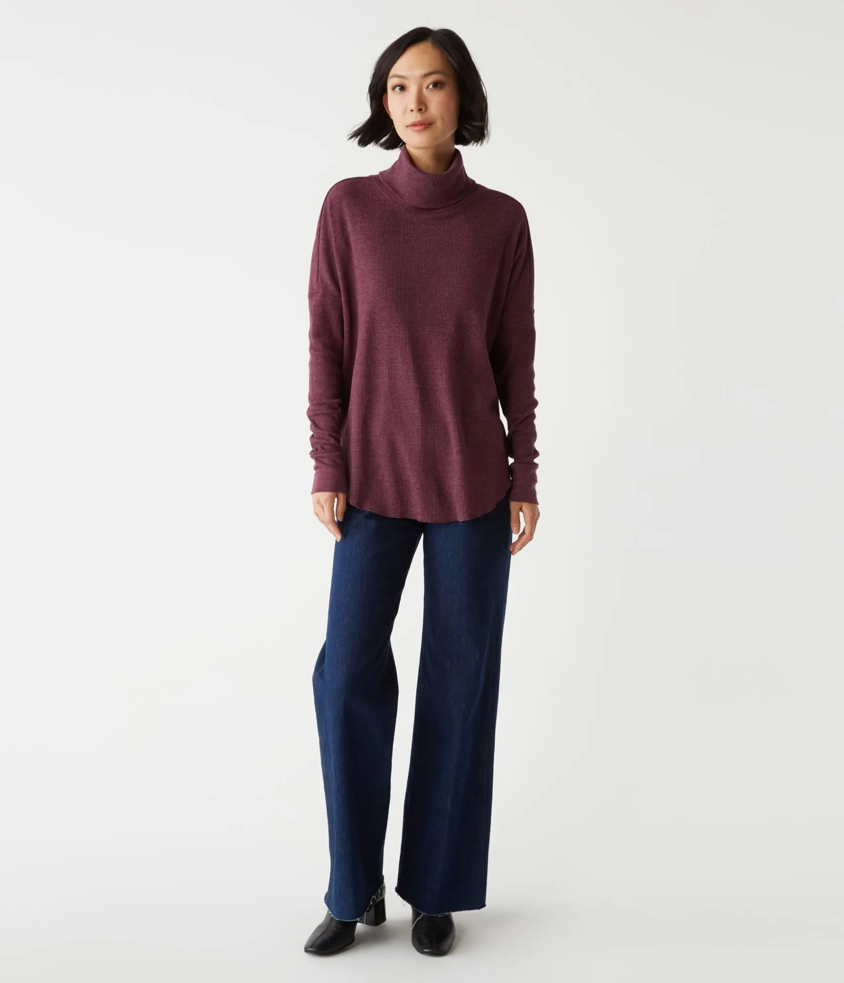 marcy_thermal_tunic_13.webp Michael Stars Marcy Thermal Tunic- T-Shirts | Loungewear
