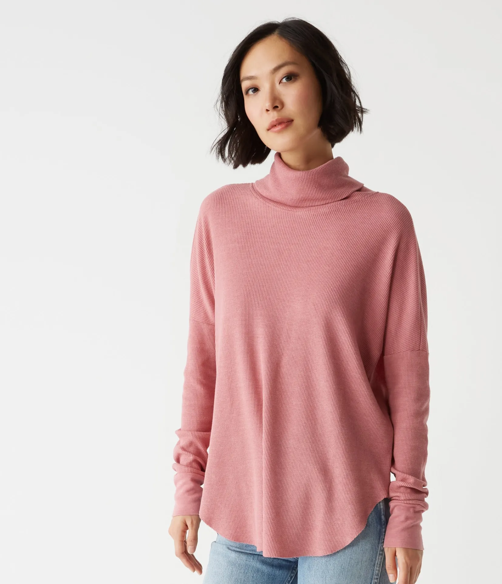 marcy_thermal_tunic_2.webp Michael Stars Marcy Thermal Tunic- T-Shirts | Loungewear