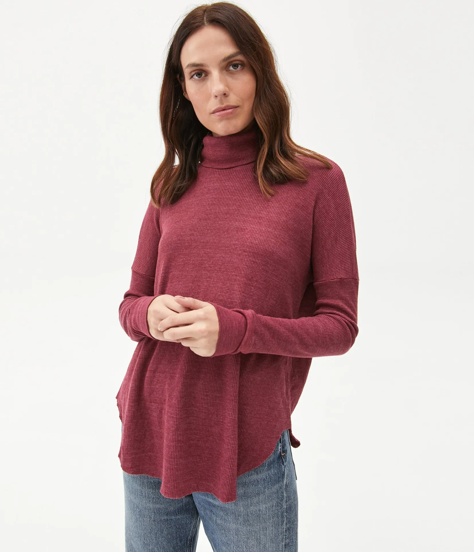 marcy_thermal_tunic_35.webp Michael Stars Marcy Thermal Tunic- T-Shirts | Loungewear