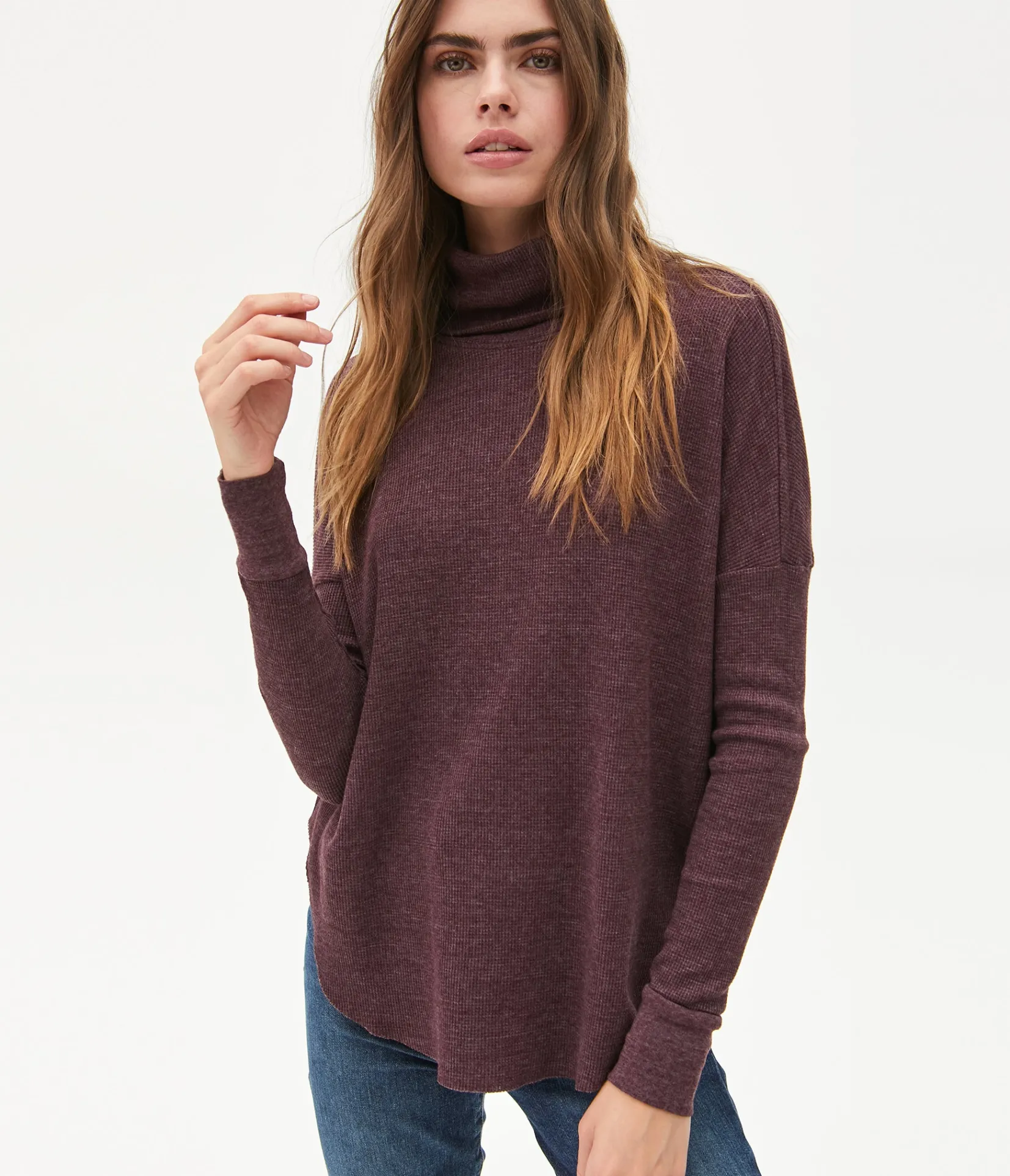 marcy_thermal_tunic_37.webp Michael Stars Marcy Thermal Tunic- T-Shirts | Loungewear