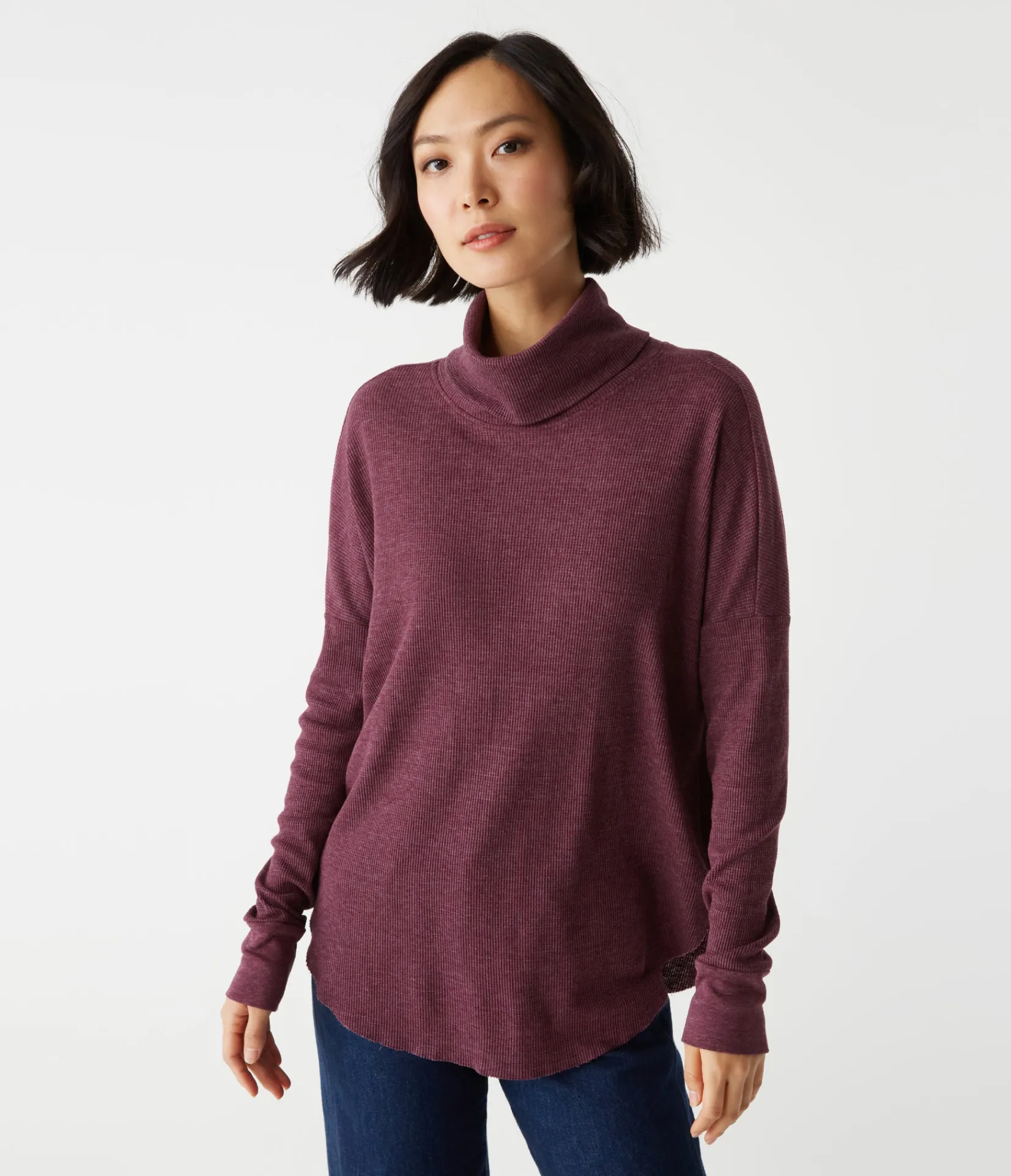 marcy_thermal_tunic_4.webp Michael Stars Marcy Thermal Tunic- T-Shirts | Loungewear