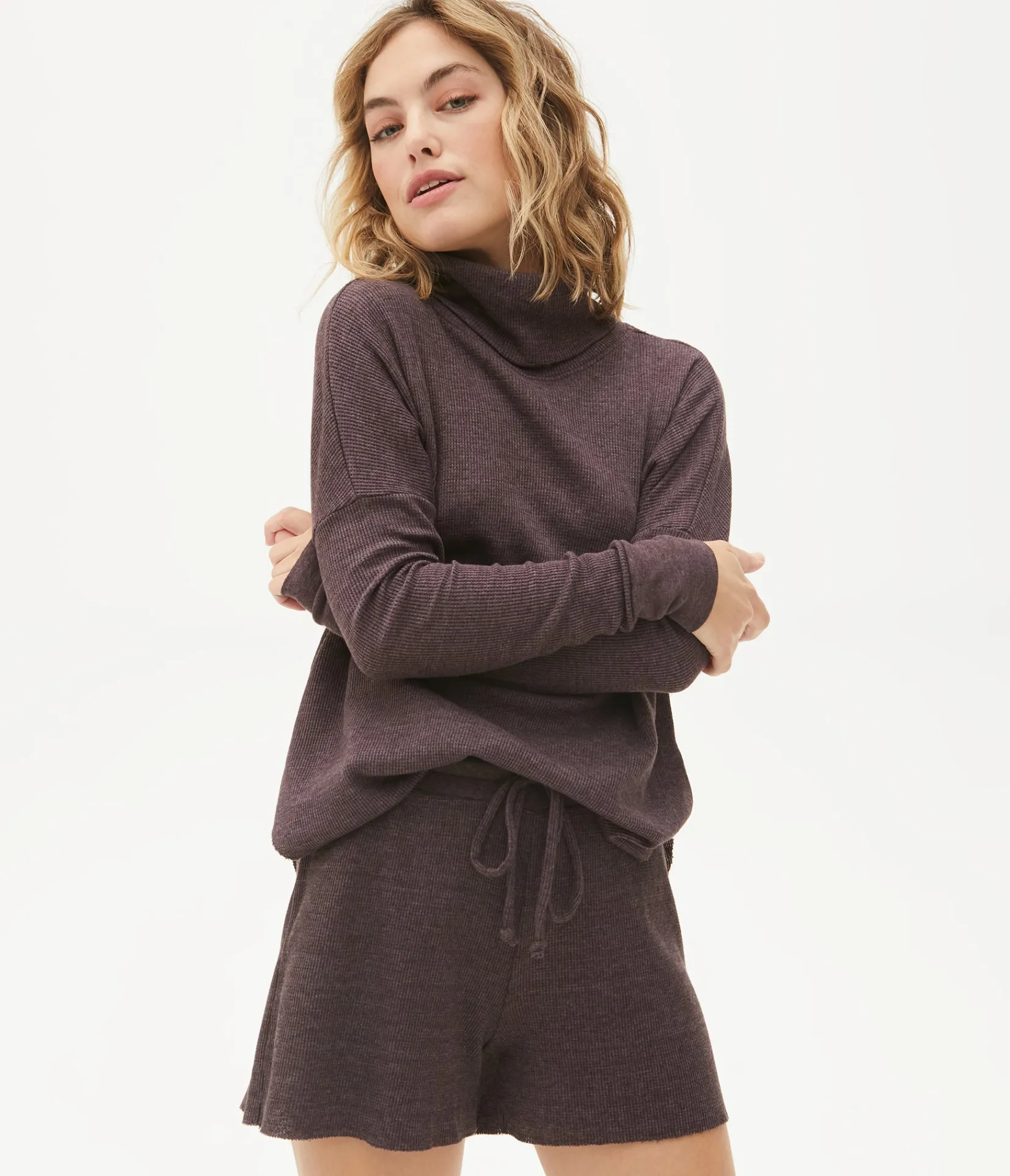 marcy_thermal_tunic_60.webp Michael Stars Marcy Thermal Tunic- T-Shirts | Loungewear