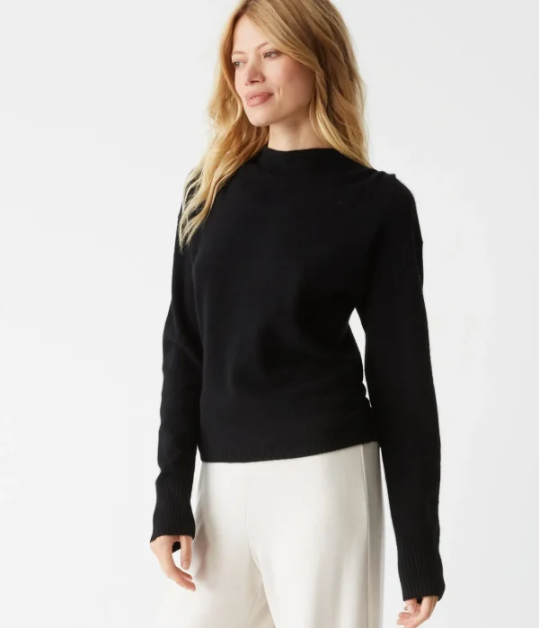 Michael Stars Maude Mock Neck Cashmere Sweater- Sweaters & Cardigans