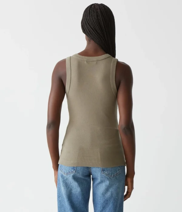 Michael Stars Maya V-Neck Tank- Tank Tops | 1x1 Cotton T-Shirts