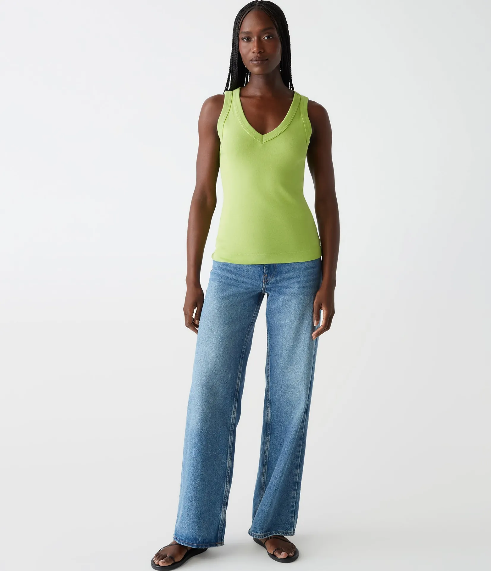 maya_vneck_tank_13.webp Michael Stars Maya V-Neck Tank- Tank Tops | 1x1 Cotton T-Shirts