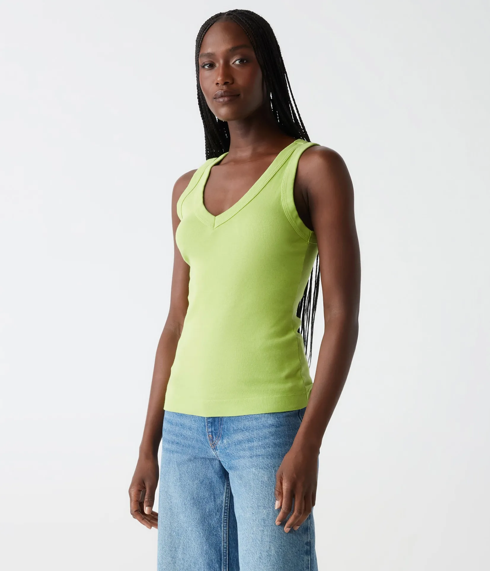 maya_vneck_tank_14.webp Michael Stars Maya V-Neck Tank- Tank Tops | 1x1 Cotton T-Shirts
