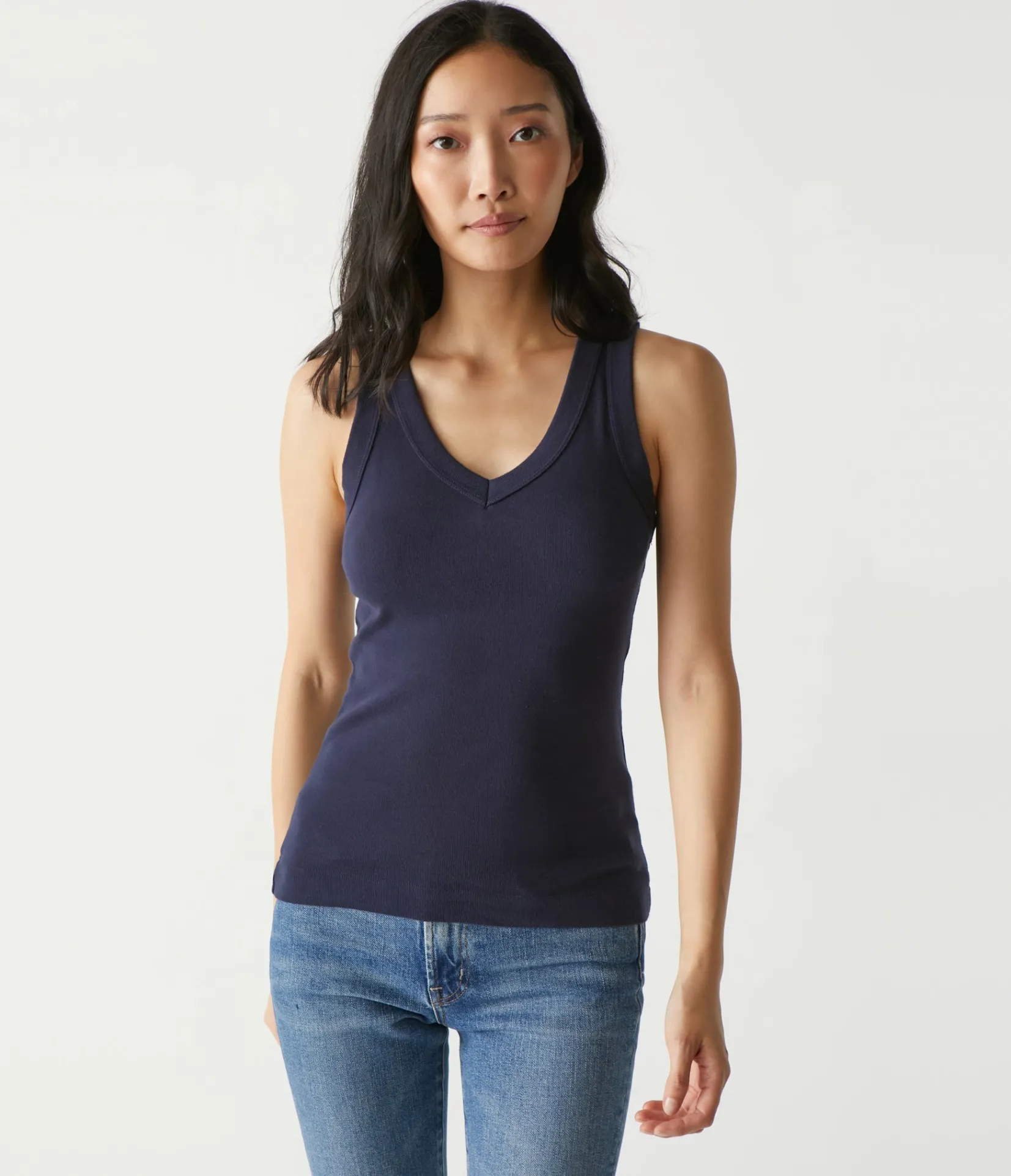 maya_vneck_tank_20.webp Michael Stars Maya V-Neck Tank- Tank Tops | 1x1 Cotton T-Shirts