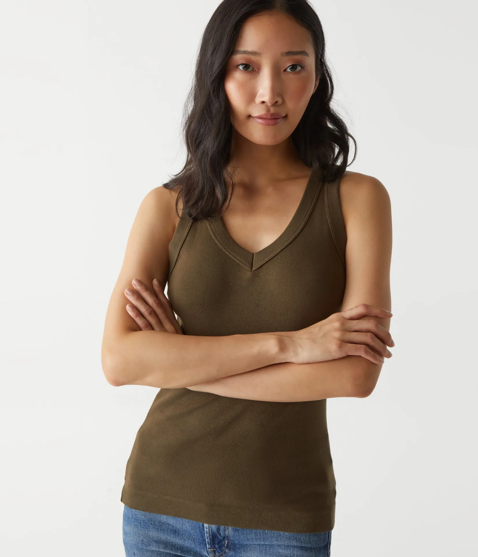 maya_vneck_tank_24.webp Michael Stars Maya V-Neck Tank- Tank Tops | 1x1 Cotton T-Shirts