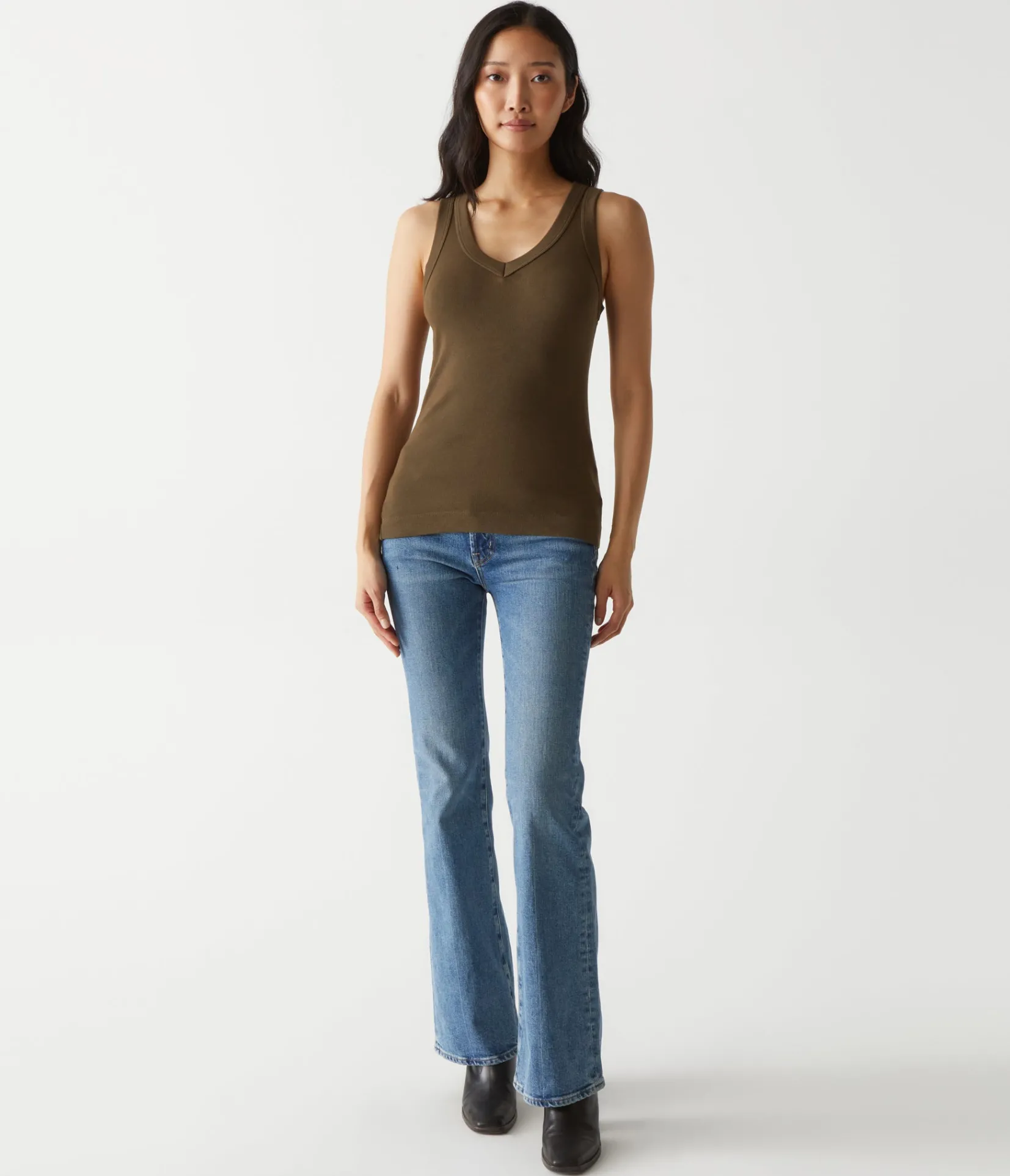 maya_vneck_tank_25.webp Michael Stars Maya V-Neck Tank- Tank Tops | 1x1 Cotton T-Shirts