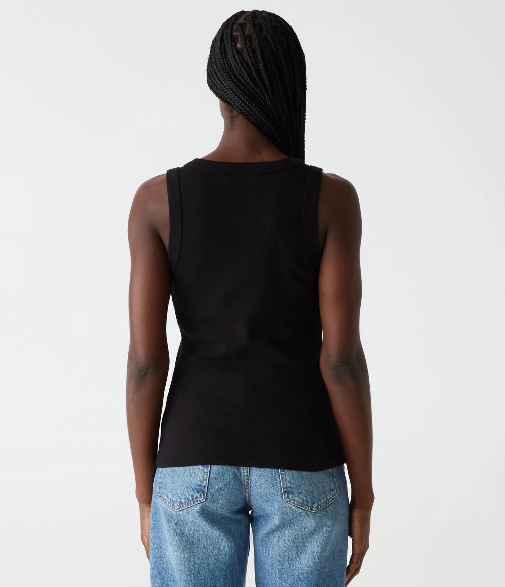 maya_vneck_tank_3.webp Michael Stars Maya V-Neck Tank- Tank Tops | 1x1 Cotton T-Shirts