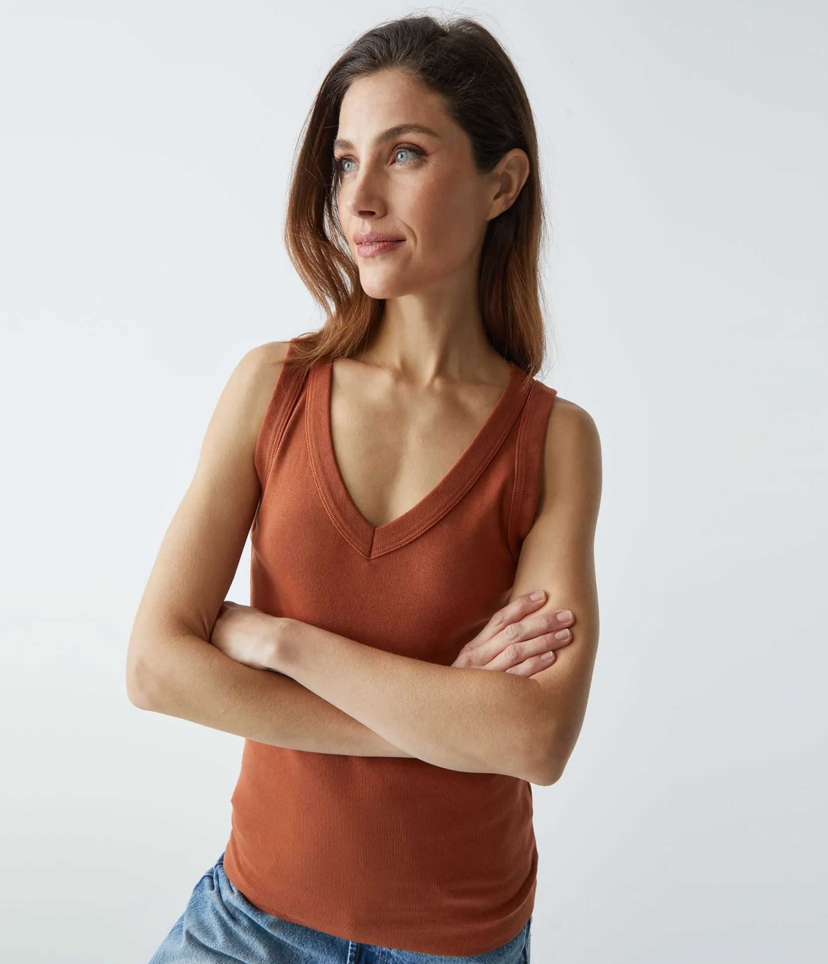 maya_vneck_tank_36.webp Michael Stars Maya V-Neck Tank- Tank Tops | 1x1 Cotton T-Shirts