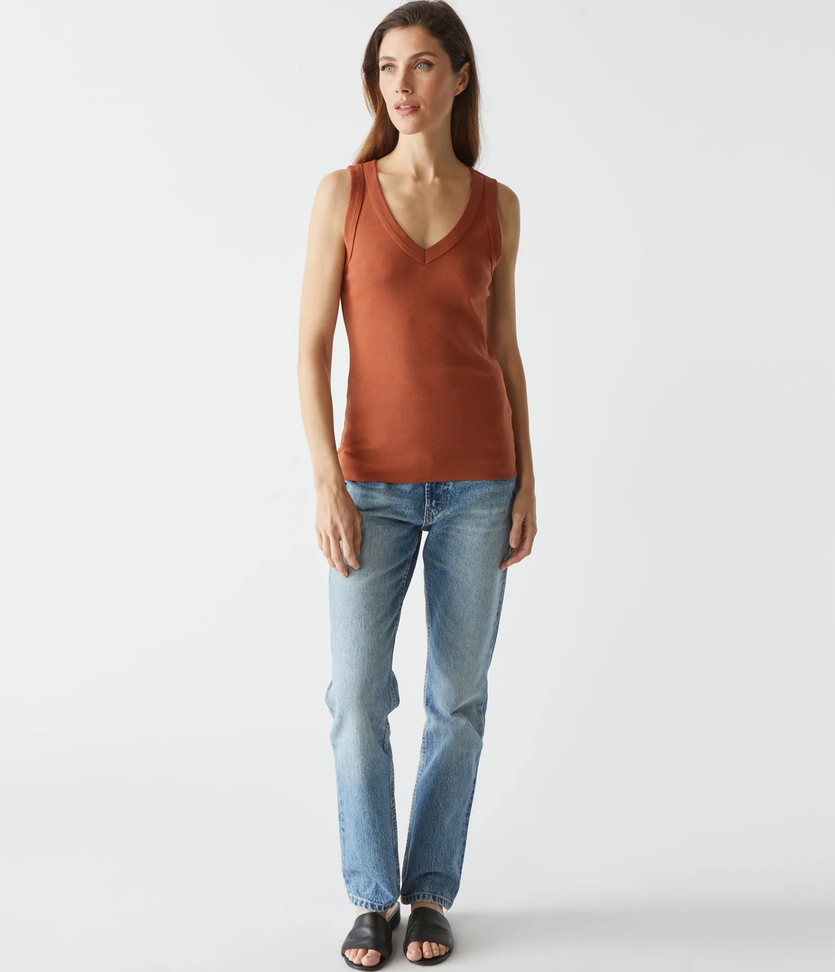 maya_vneck_tank_37.webp Michael Stars Maya V-Neck Tank- Tank Tops | 1x1 Cotton T-Shirts