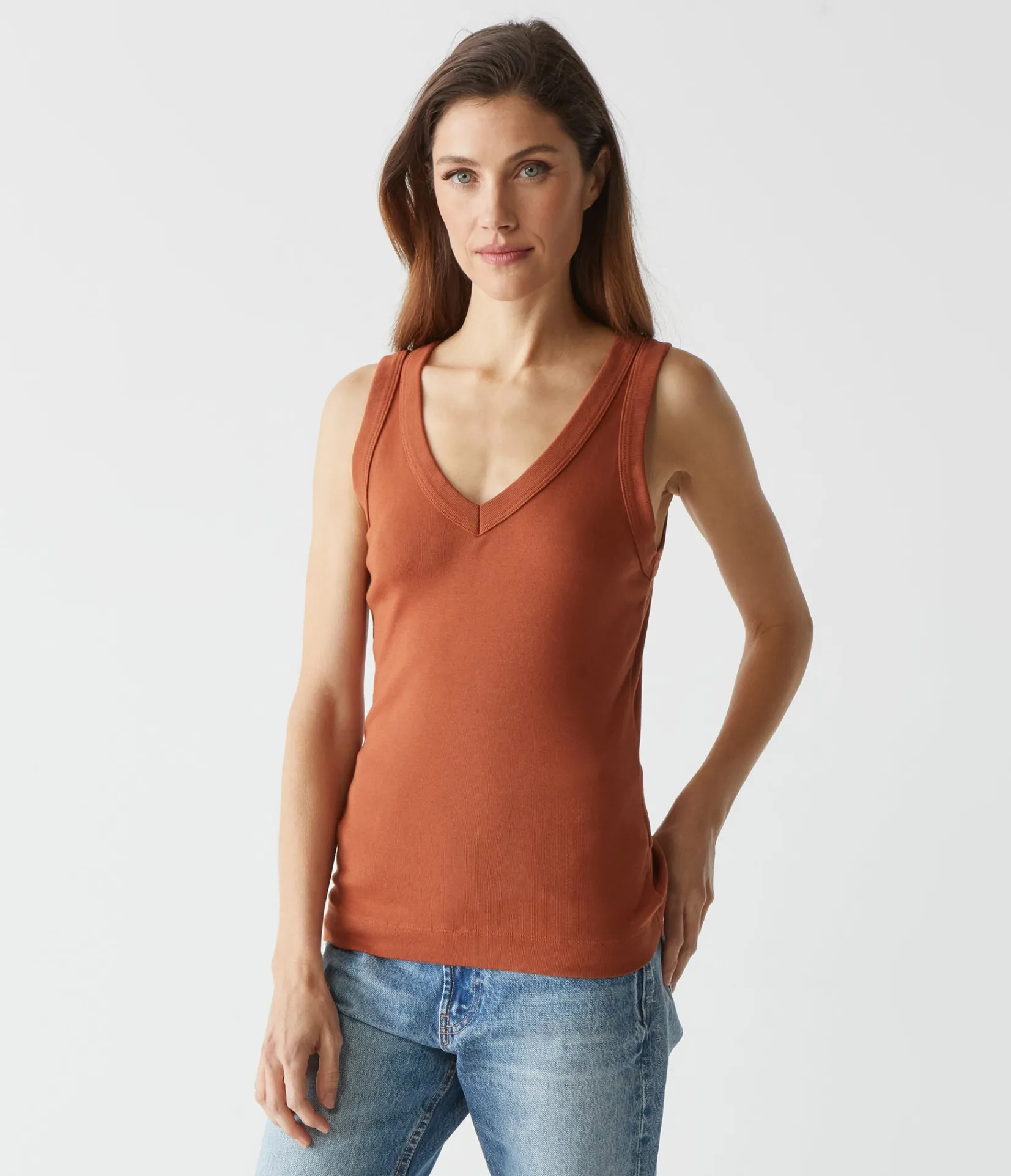 maya_vneck_tank_38.webp Michael Stars Maya V-Neck Tank- Tank Tops | 1x1 Cotton T-Shirts