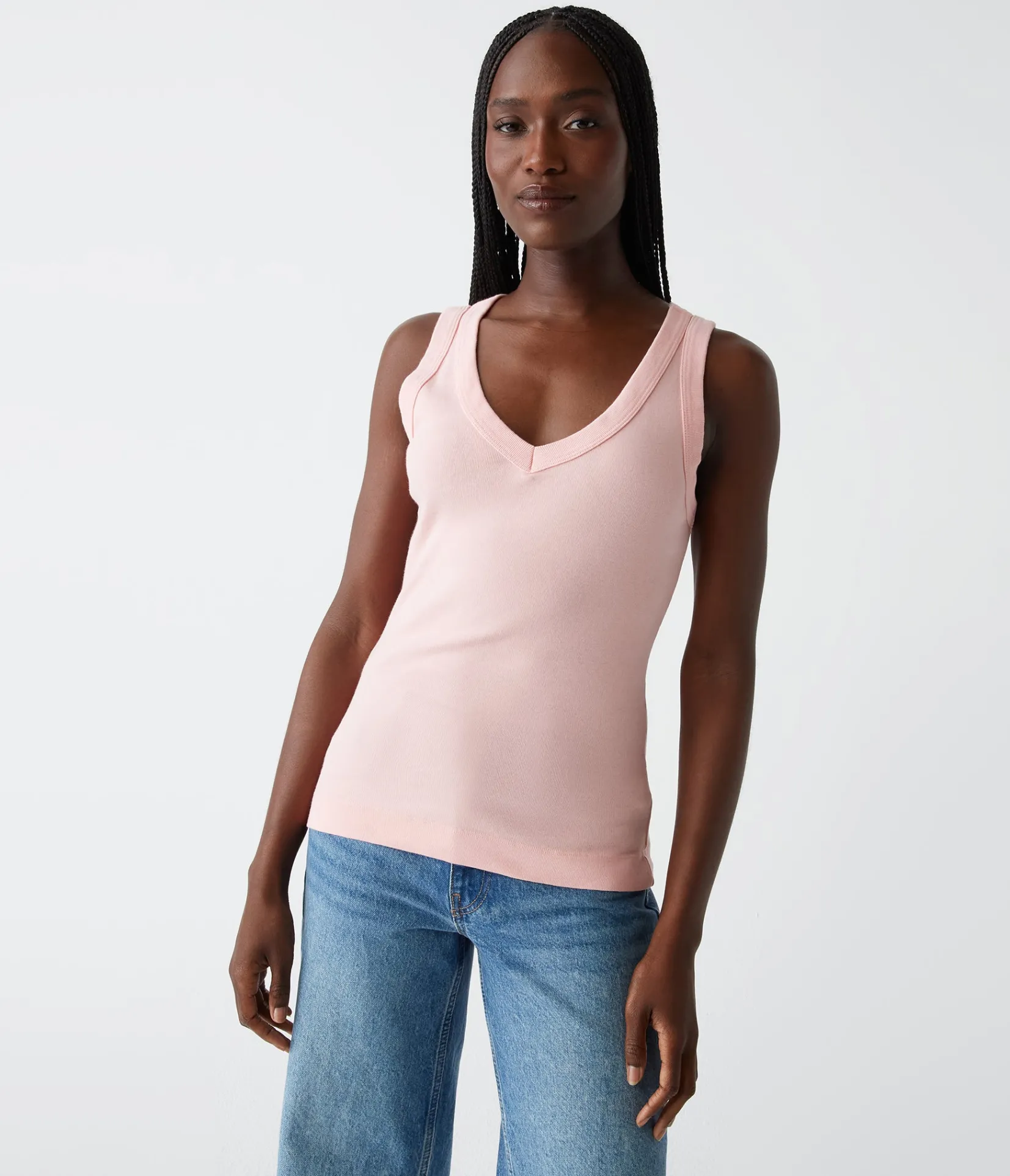 maya_vneck_tank_44.webp Michael Stars Maya V-Neck Tank- Tank Tops | 1x1 Cotton T-Shirts