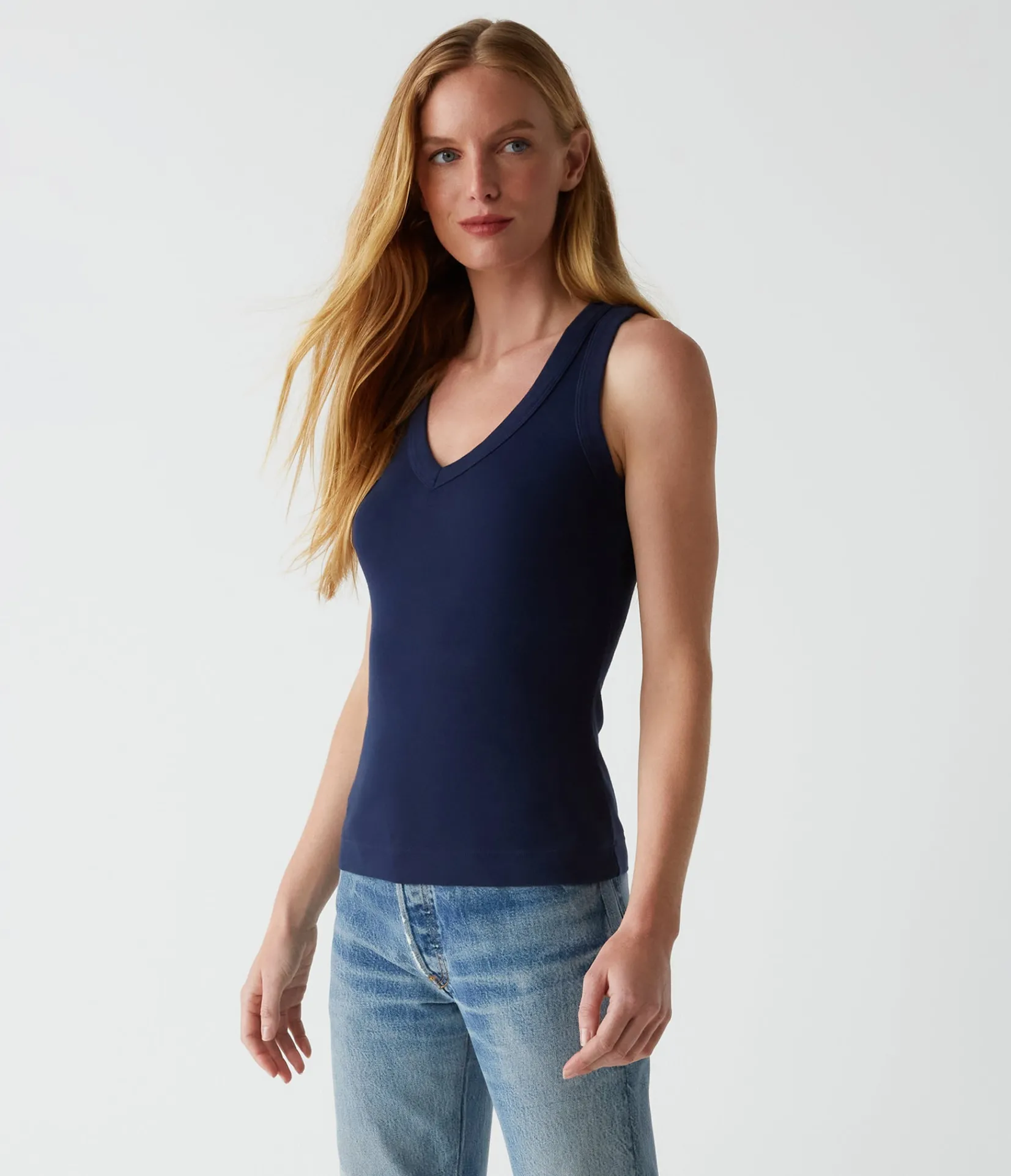 maya_vneck_tank_50.webp Michael Stars Maya V-Neck Tank- Tank Tops | 1x1 Cotton T-Shirts