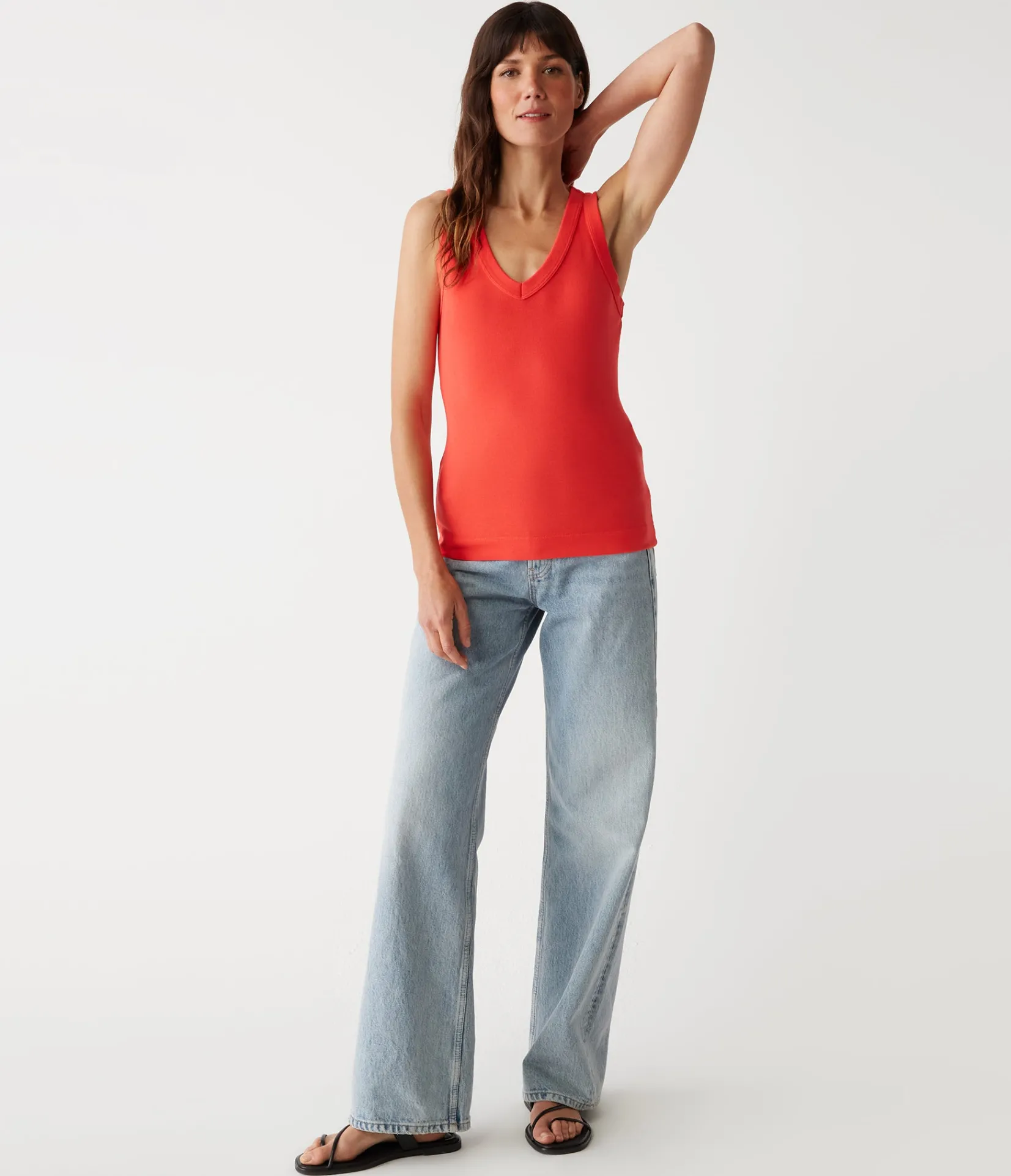 maya_vneck_tank_53.webp Michael Stars Maya V-Neck Tank- Tank Tops | 1x1 Cotton T-Shirts