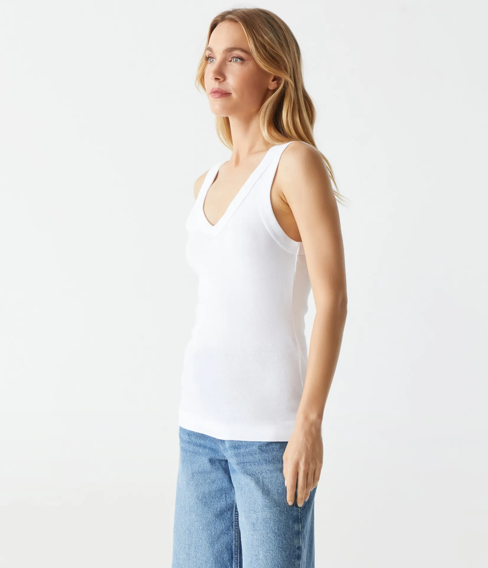 maya_vneck_tank_6.webp Michael Stars Maya V-Neck Tank- Tank Tops | 1x1 Cotton T-Shirts